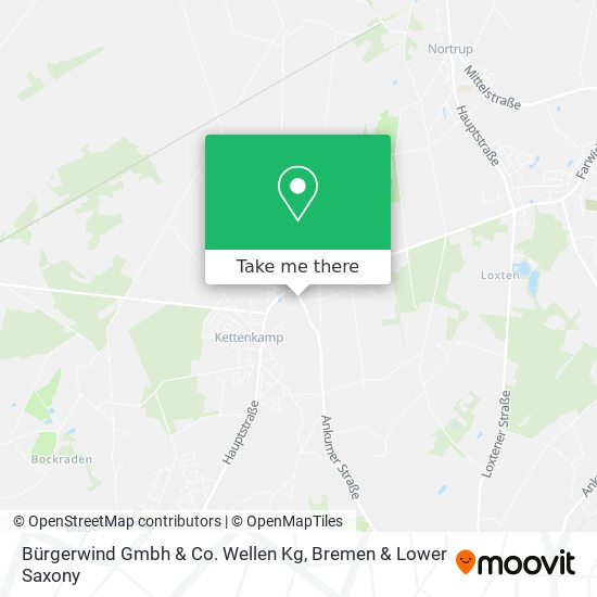 Bürgerwind Gmbh & Co. Wellen Kg map