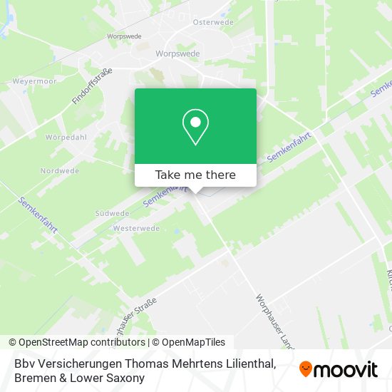 Карта Bbv Versicherungen Thomas Mehrtens Lilienthal