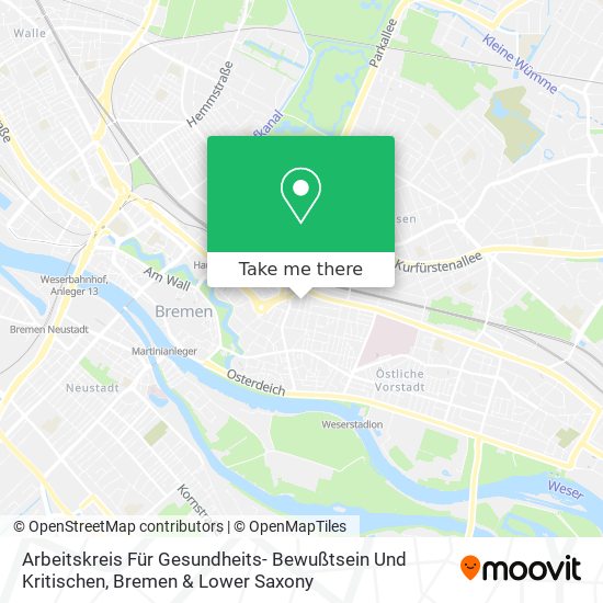 Arbeitskreis Für Gesundheits- Bewußtsein Und Kritischen map