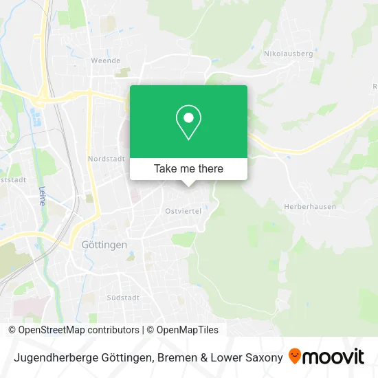 Jugendherberge Göttingen map
