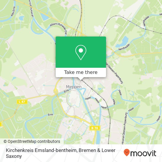 Kirchenkreis Emsland-bentheim map