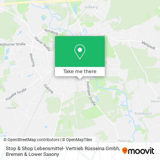 Stop & Shop Lebensmittel- Vertrieb Rüsseina Gmbh map