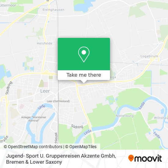 Jugend- Sport U. Gruppenreisen Akzente Gmbh map