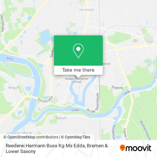 Reederei Hermann Buss Kg Ms Edda map