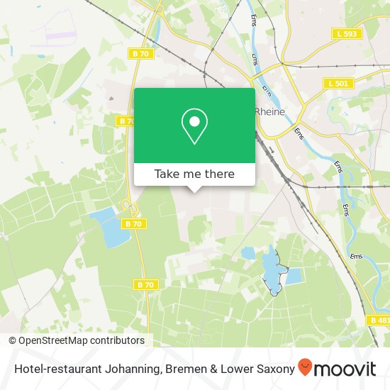 Hotel-restaurant Johanning map