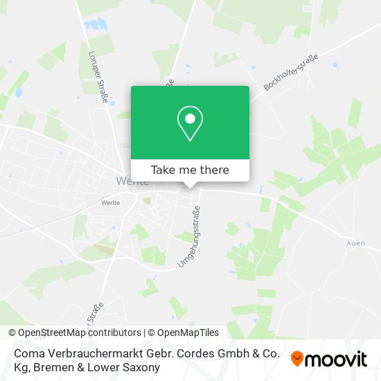 Карта Coma Verbrauchermarkt Gebr. Cordes Gmbh & Co. Kg