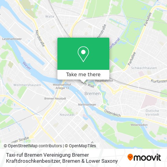 Taxi-ruf Bremen Vereinigung Bremer Kraftdroschkenbesitzer map