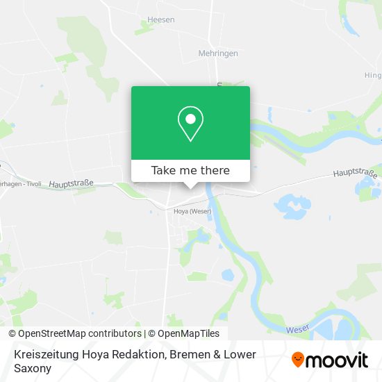Kreiszeitung Hoya Redaktion map