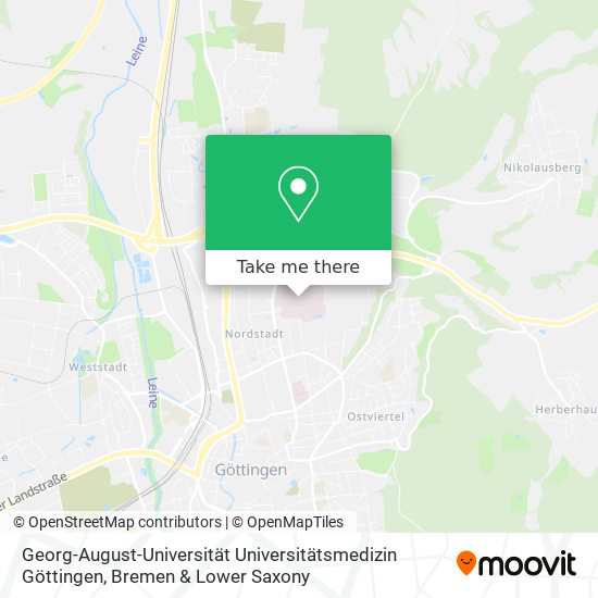 Georg-August-Universität Universitätsmedizin Göttingen map