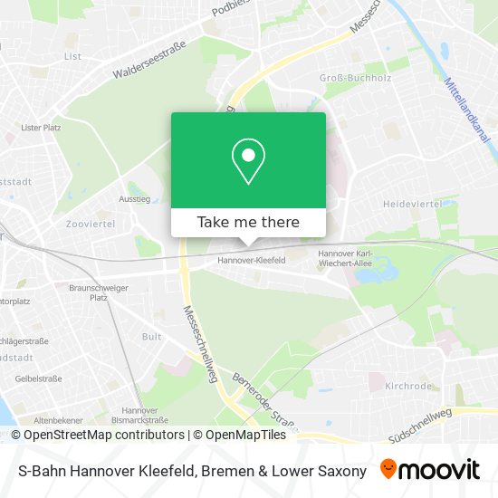 S-Bahn Hannover Kleefeld map