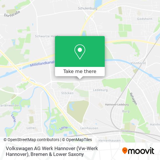 Volkswagen AG Werk Hannover (Vw-Werk Hannover) map