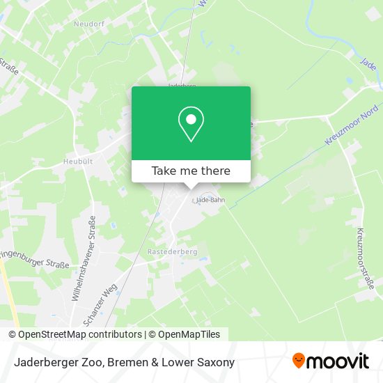 Jaderberger Zoo map