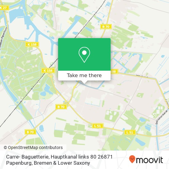 Карта Carre- Baguetterie, Hauptkanal links 80 26871 Papenburg