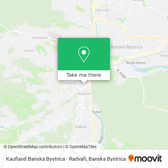 Kaufland Banská Bystrica - Radvaň map