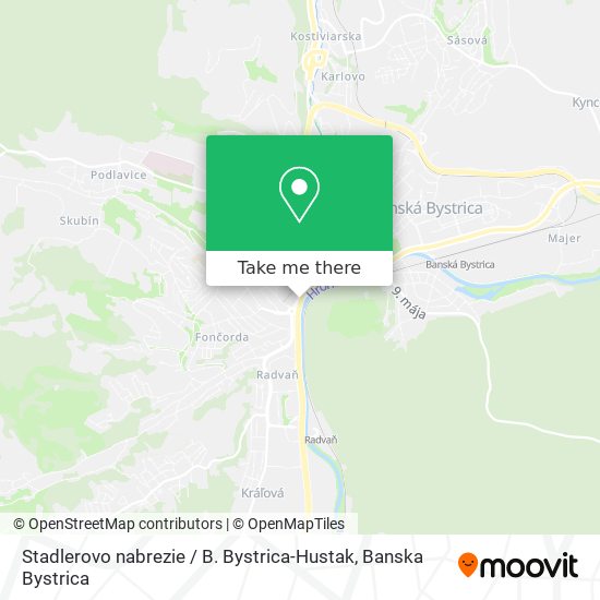 Stadlerovo nabrezie / B. Bystrica-Hustak map