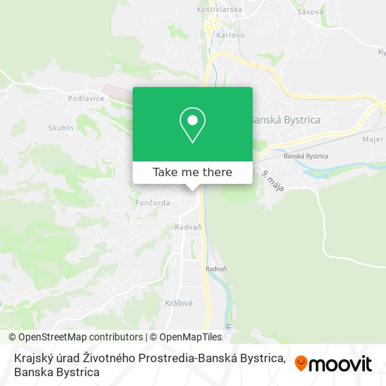 Krajský úrad Životného Prostredia-Banská Bystrica map