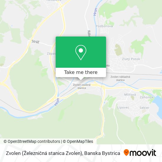 Zvolen (Železničná stanica Zvolen) map