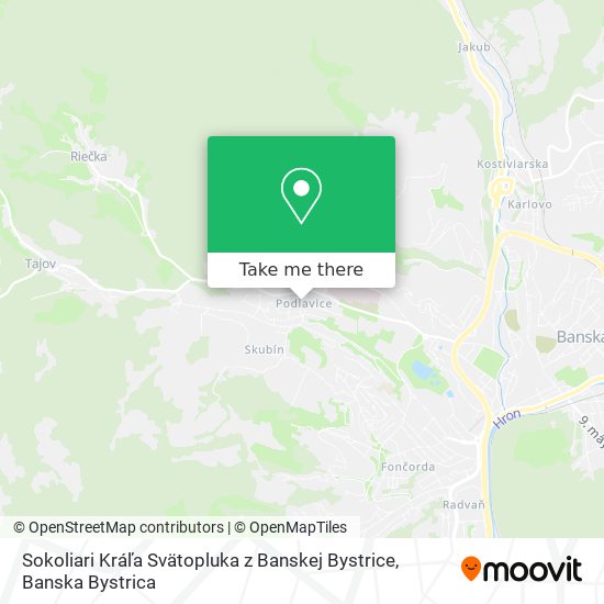 Sokoliari Kráľa Svätopluka z Banskej Bystrice map