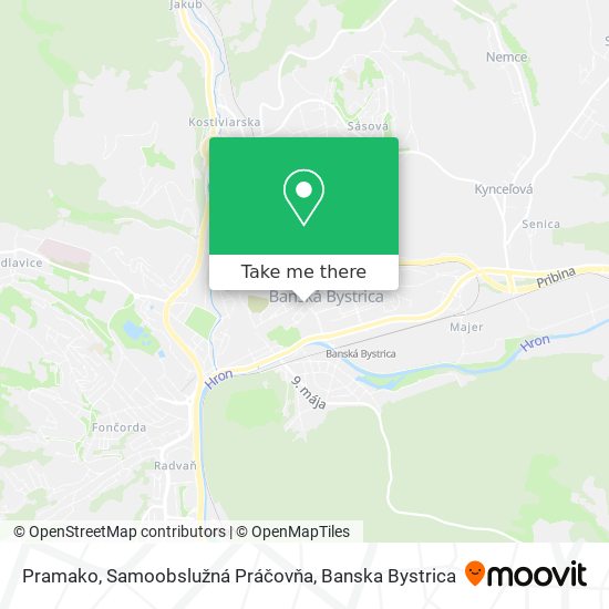 Pramako, Samoobslužná Práčovňa map