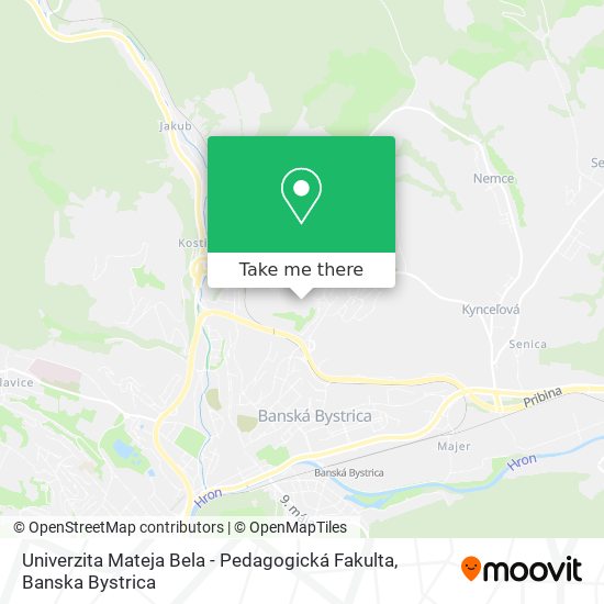 Univerzita Mateja Bela - Pedagogická Fakulta map