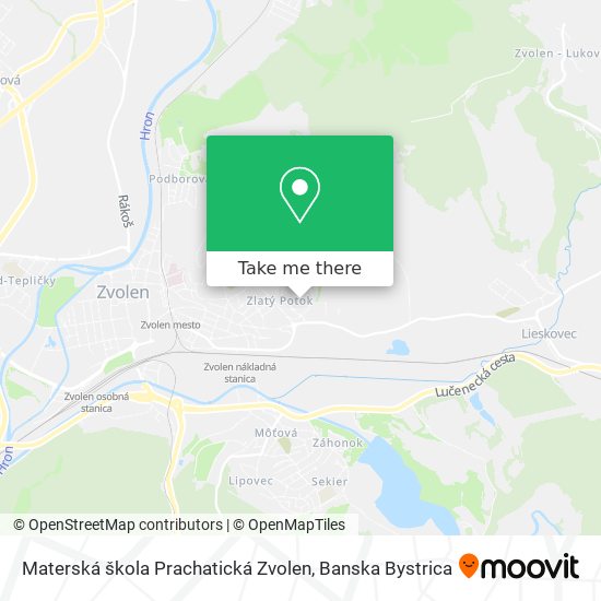 Materská škola Prachatická Zvolen map