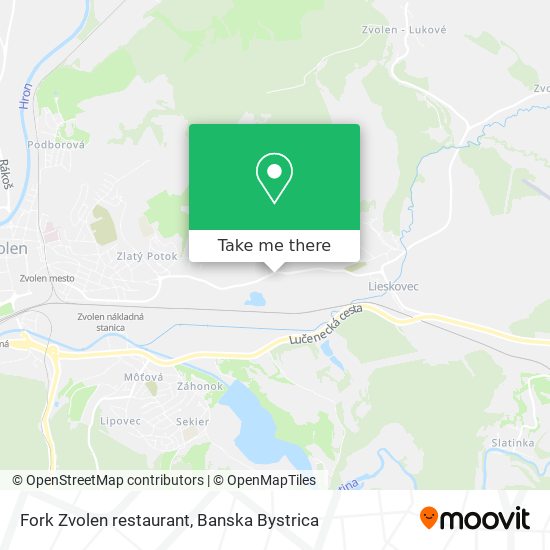 Fork Zvolen restaurant map