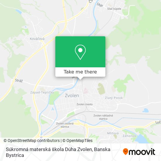 Súkromná materská škola Dúha Zvolen map