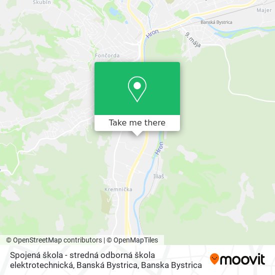 Spojená škola - stredná odborná škola elektrotechnická, Banská Bystrica map