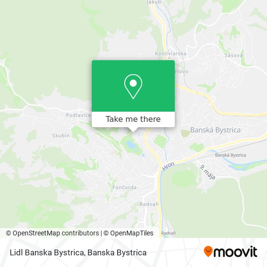 Lidl Banska Bystrica map