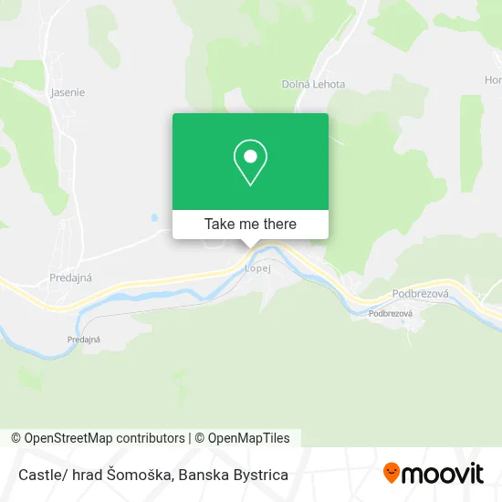 Castle/ hrad Šomoška map