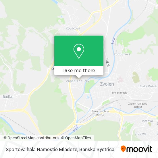 Športová hala Námestie Mládeže map