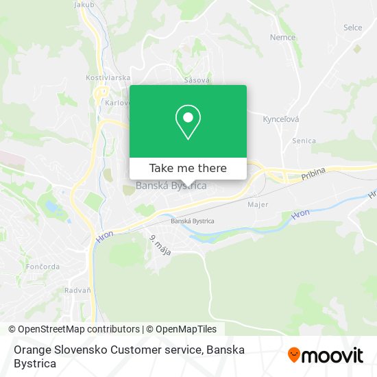 Orange Slovensko Customer service map