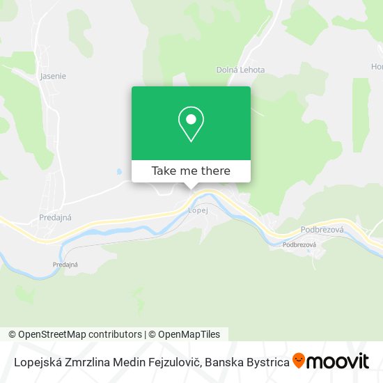 Lopejská Zmrzlina Medin Fejzulovič map