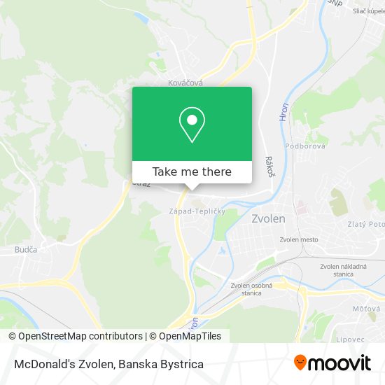 McDonald's Zvolen map