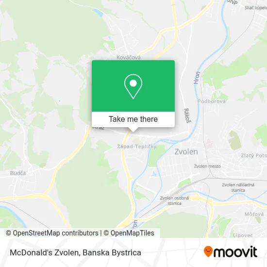 McDonald's Zvolen map