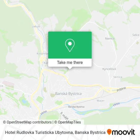Hotel Rudlovka Turisticka Ubytovna map