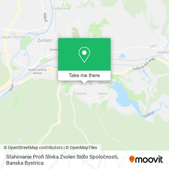 Sťahovanie Profi Slivka Zvolen Sídlo Spoločnosti map