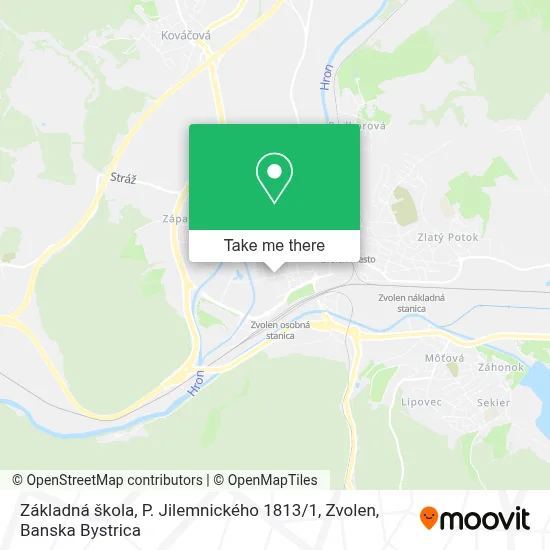 Základná škola, P. Jilemnického 1813 / 1, Zvolen map