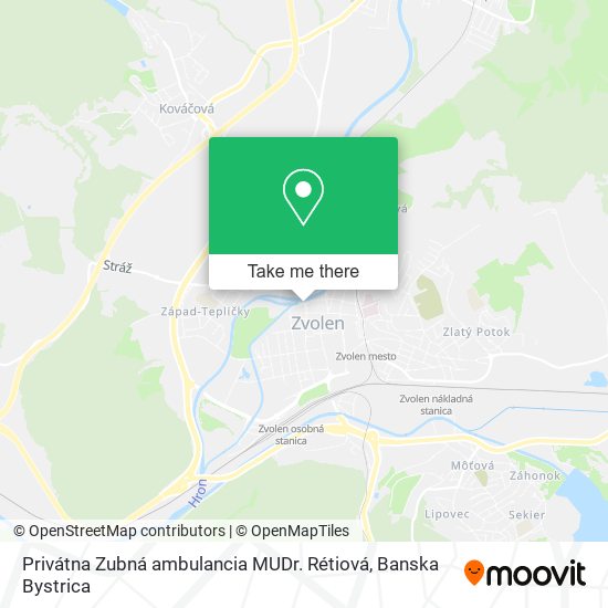 Privátna Zubná ambulancia MUDr. Rétiová map