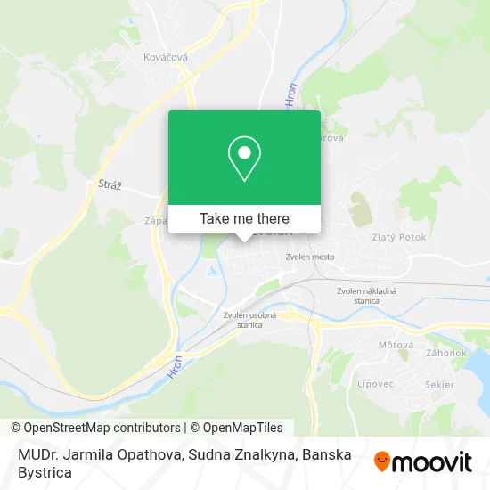 MUDr. Jarmila Opathova, Sudna Znalkyna map