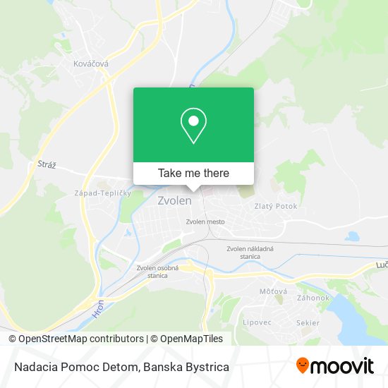 Nadacia Pomoc Detom map