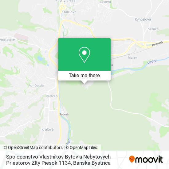 Spolocenstvo Vlastnikov Bytov a Nebytovych Priestorov Zlty Piesok 1134 map