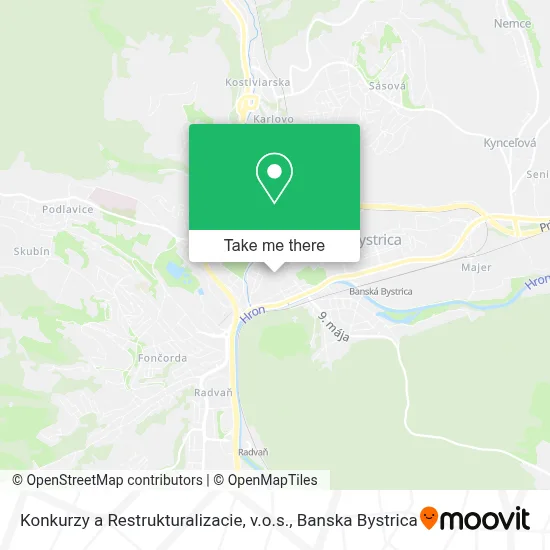 Konkurzy a Restrukturalizacie, v.o.s. map