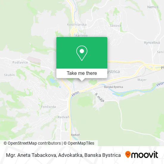 Mgr. Aneta Tabackova, Advokatka map