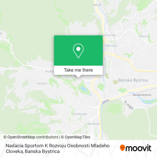 Nadacia Sportom K Rozvoju Osobnosti Mladeho Cloveka map