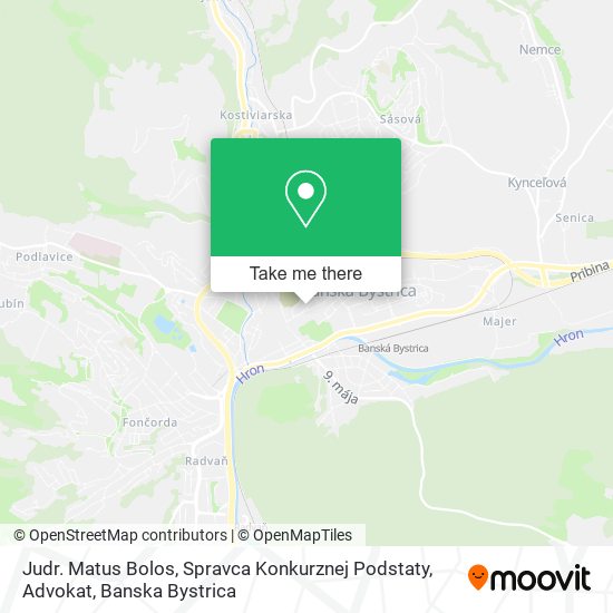 Judr. Matus Bolos, Spravca Konkurznej Podstaty, Advokat map