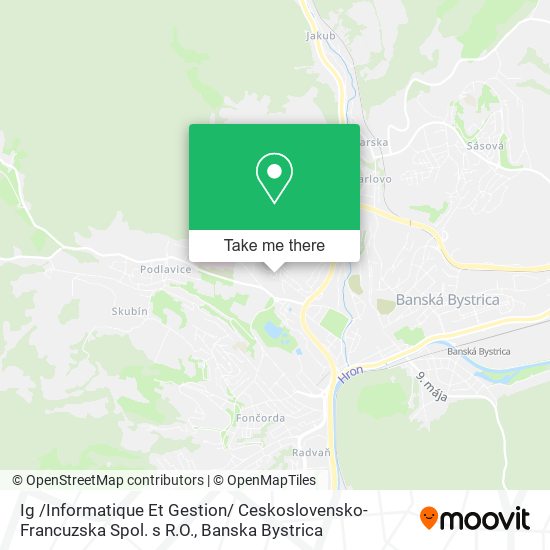 Ig /Informatique Et Gestion/ Ceskoslovensko-Francuzska Spol. s R.O. map