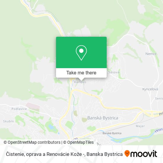 Čistenie, oprava a Renovácie Kože - map