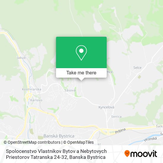 Spolocenstvo Vlastnikov Bytov a Nebytovych Priestorov Tatranska 24-32 map