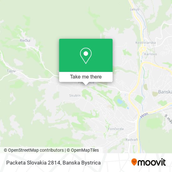 Packeta Slovakia 2814 map